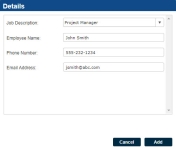 Structured Component Team Members by Job Title Details  example